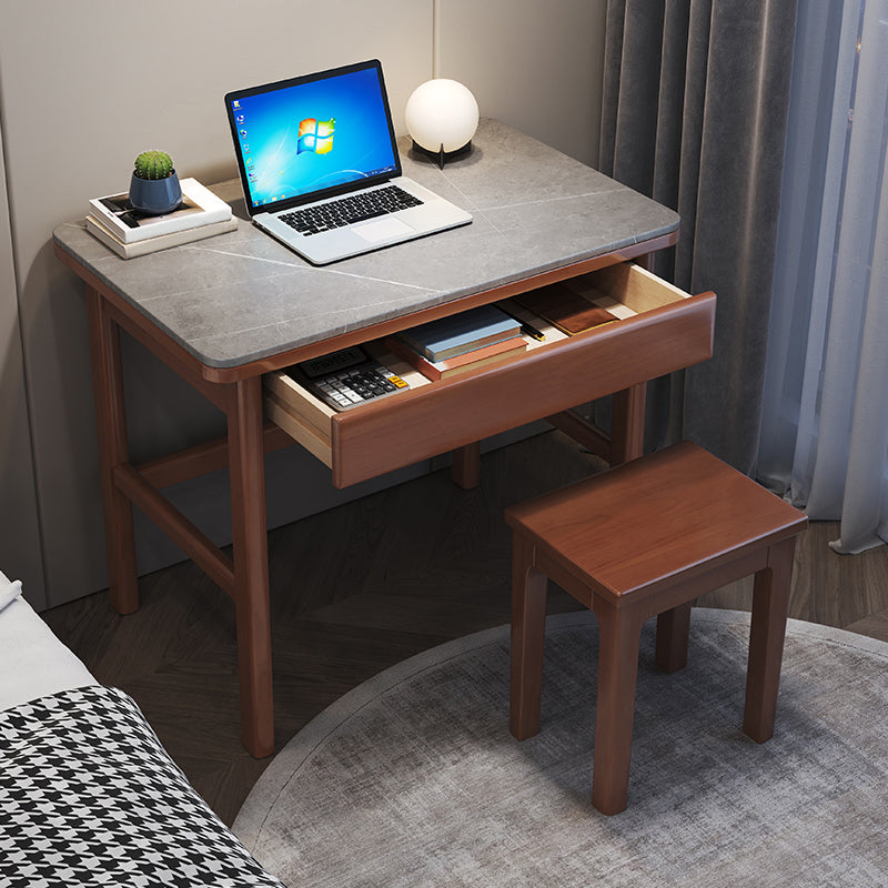 1 Drawer Writing Desk Solid Wood 29.53-inch Tall Office Desk Clearhalo 'furn' 'furn_office_desk' 'Furniture' 'Office Desks' 'Office Furniture' 'office_desk' 6897546