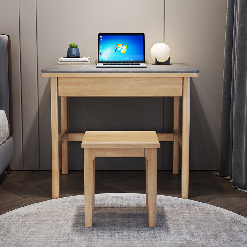 1 Drawer Writing Desk Solid Wood 29.53-inch Tall Office Desk Clearhalo 'furn' 'furn_office_desk' 'Furniture' 'Office Desks' 'Office Furniture' 'office_desk' 6897548