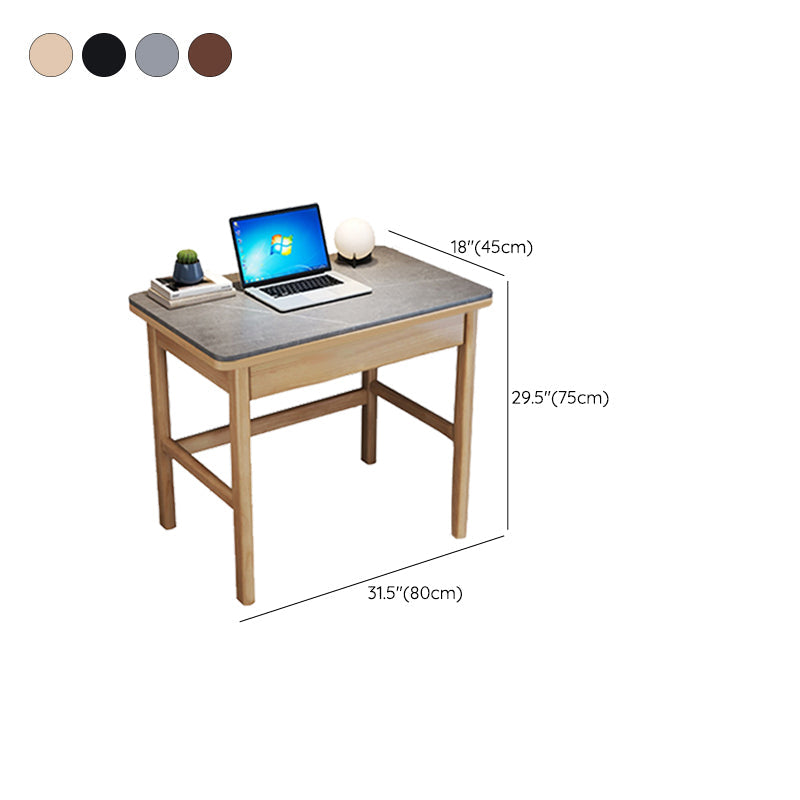 1 Drawer Writing Desk Solid Wood 29.53-inch Tall Office Desk Clearhalo 'furn' 'furn_office_desk' 'Furniture' 'Office Desks' 'Office Furniture' 'office_desk' 6897558