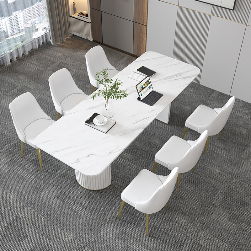 Modern Stone Top Office Desk Free Form Writing Desk for Home Clearhalo 'furn' 'furn_office_desk' 'Furniture' 'Office Desks' 'Office Furniture' 'office_desk' 6897590