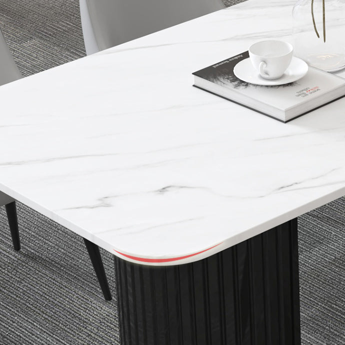 Modern Stone Top Office Desk Free Form Writing Desk for Home Clearhalo 'furn' 'furn_office_desk' 'Furniture' 'Office Desks' 'Office Furniture' 'office_desk' 6897596