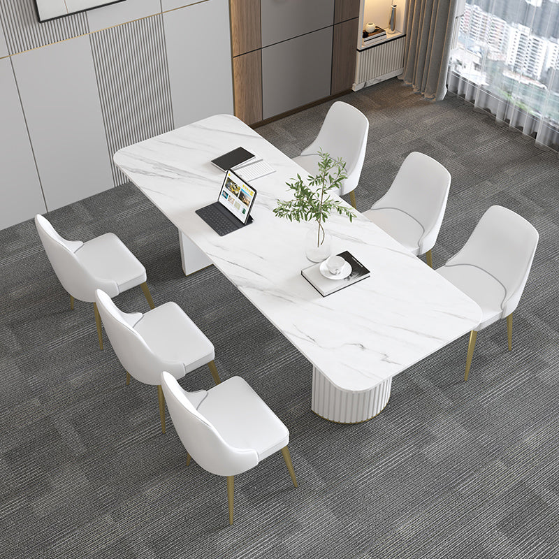 Modern Stone Top Office Desk Free Form Writing Desk for Home Clearhalo 'furn' 'furn_office_desk' 'Furniture' 'Office Desks' 'Office Furniture' 'office_desk' 6897601