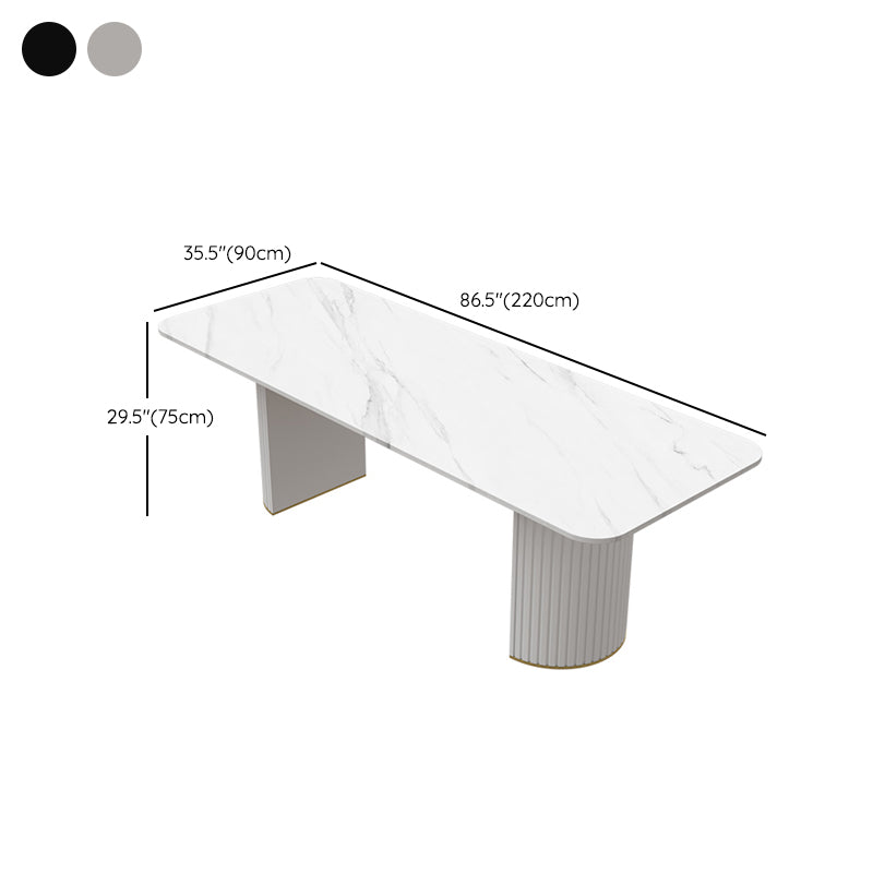 Modern Stone Top Office Desk Free Form Writing Desk for Home Clearhalo 'furn' 'furn_office_desk' 'Furniture' 'Office Desks' 'Office Furniture' 'office_desk' 6897605