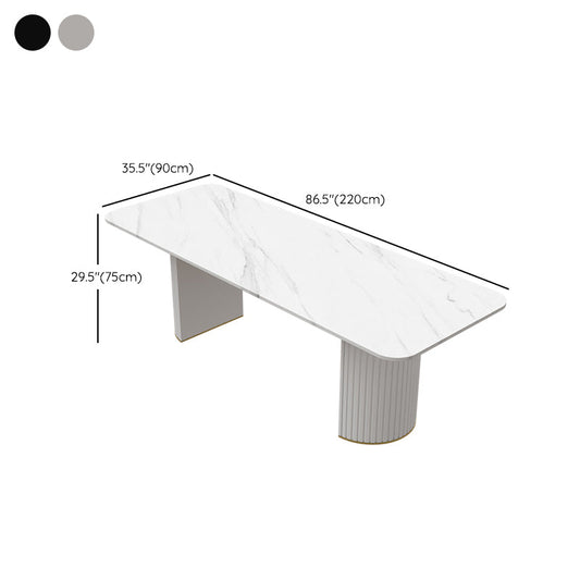 Modern Stone Top Office Desk Free Form Writing Desk for Home Clearhalo 'furn' 'furn_office_desk' 'Furniture' 'Office Desks' 'Office Furniture' 'office_desk' 6897605