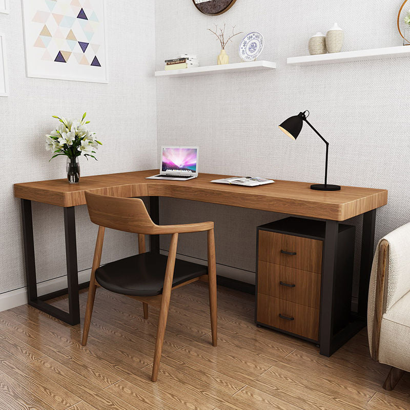 Modern Wooden Office Desk Sled Base Writing Desk , 29.53" Tall (Cabinet not Included) Clearhalo 'furn' 'furn_office_desk' 'Furniture' 'Office Desks' 'Office Furniture' 'office_desk' 6897707
