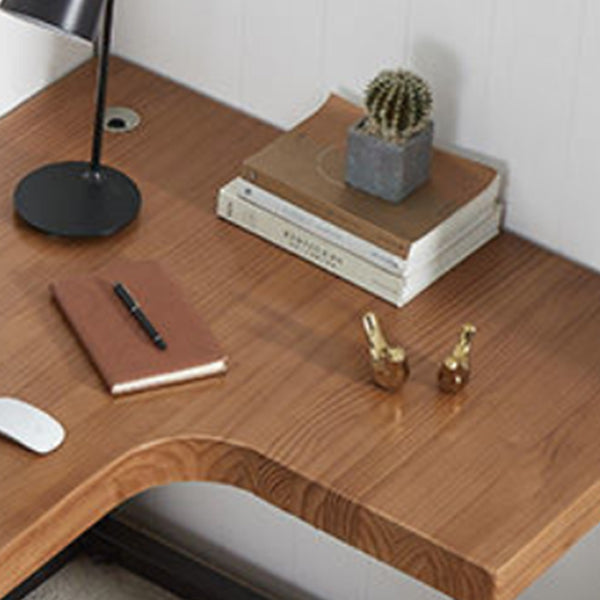 Modern Wooden Office Desk Sled Base Writing Desk , 29.53" Tall (Cabinet not Included) Clearhalo 'furn' 'furn_office_desk' 'Furniture' 'Office Desks' 'Office Furniture' 'office_desk' 6897711