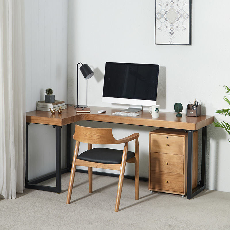 Modern Wooden Office Desk Sled Base Writing Desk , 29.53" Tall (Cabinet not Included) Clearhalo 'furn' 'furn_office_desk' 'Furniture' 'Office Desks' 'Office Furniture' 'office_desk' 6897715