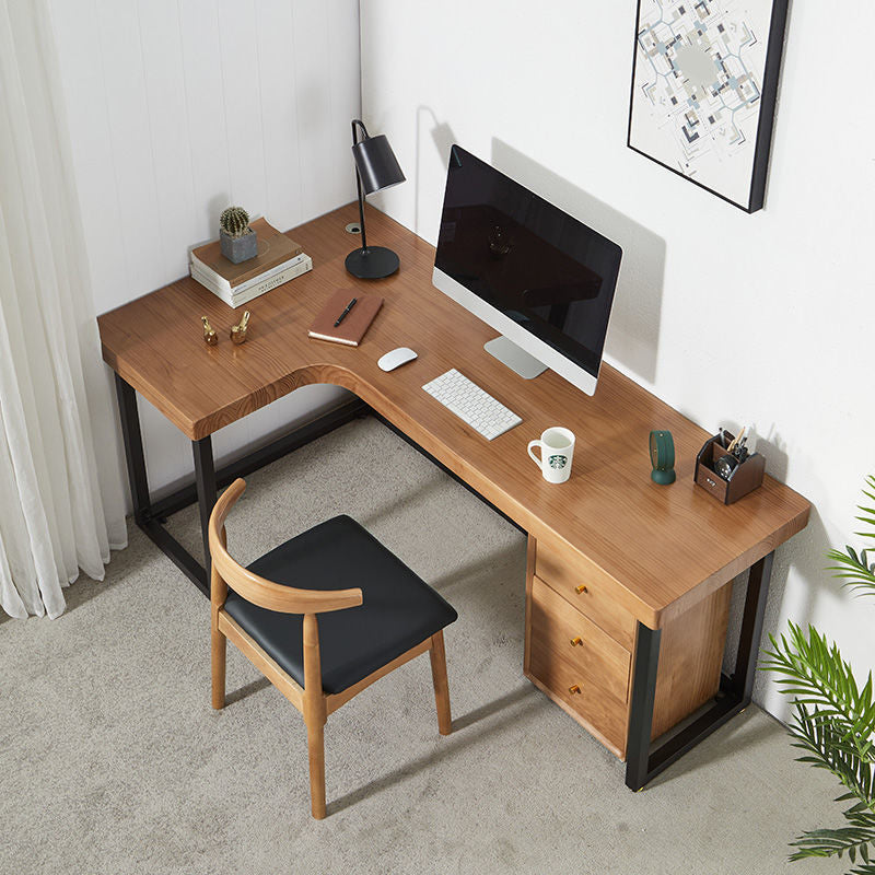 Modern Wooden Office Desk Sled Base Writing Desk , 29.53" Tall (Cabinet not Included) Clearhalo 'furn' 'furn_office_desk' 'Furniture' 'Office Desks' 'Office Furniture' 'office_desk' 6897716