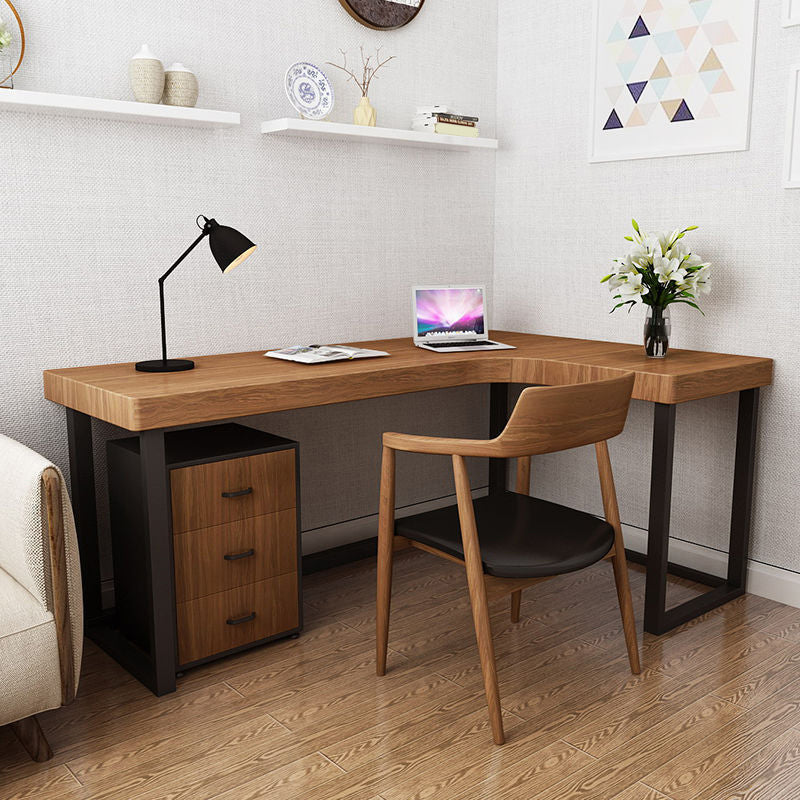 Modern Wooden Office Desk Sled Base Writing Desk , 29.53" Tall (Cabinet not Included) Clearhalo 'furn' 'furn_office_desk' 'Furniture' 'Office Desks' 'Office Furniture' 'office_desk' 6897717