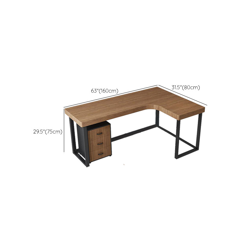 Modern Wooden Office Desk Sled Base Writing Desk , 29.53" Tall (Cabinet not Included) Clearhalo 'furn' 'furn_office_desk' 'Furniture' 'Office Desks' 'Office Furniture' 'office_desk' 6897724