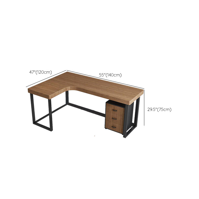 Modern Wooden Office Desk Sled Base Writing Desk , 29.53" Tall (Cabinet not Included) Clearhalo 'furn' 'furn_office_desk' 'Furniture' 'Office Desks' 'Office Furniture' 'office_desk' 6897733
