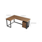 Modern Wooden Office Desk Sled Base Writing Desk , 29.53" Tall (Cabinet not Included) Clearhalo 'furn' 'furn_office_desk' 'Furniture' 'Office Desks' 'Office Furniture' 'office_desk' 6897737