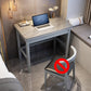 1 Drawer Writing Desk Solid Wood 29.53-inch Tall Office Desk Grey Clearhalo 'furn' 'furn_office_desk' 'Furniture' 'Office Desks' 'Office Furniture' 'office_desk' 6897835