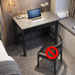 1 Drawer Writing Desk Solid Wood 29.53-inch Tall Office Desk Black Clearhalo 'furn' 'furn_office_desk' 'Furniture' 'Office Desks' 'Office Furniture' 'office_desk' 6897836
