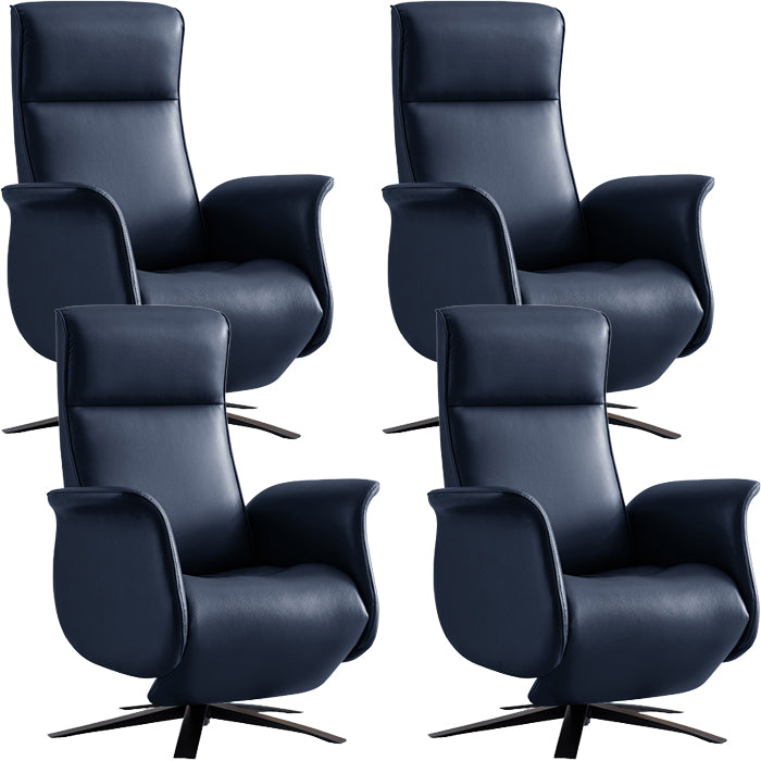 Chaise de bureau à armes rembourrées moderne sans chaise ergonomique en cuir pénible