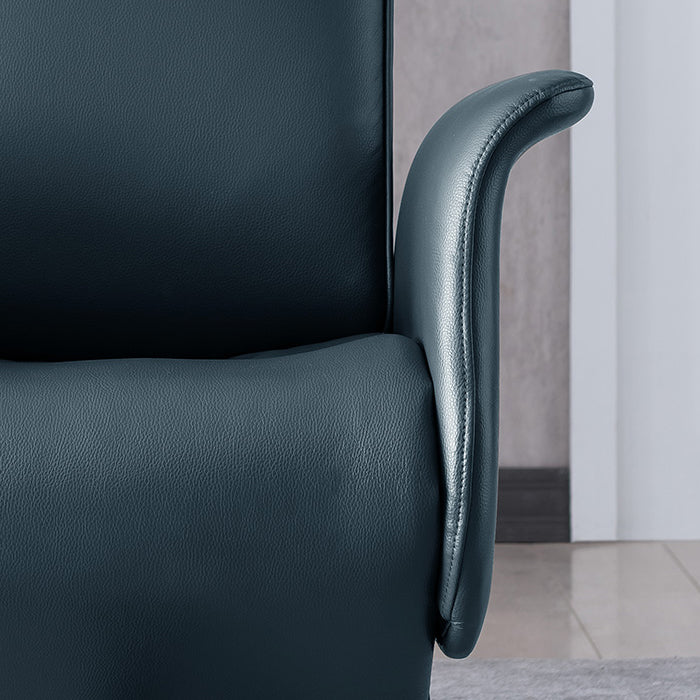 Chaise de bureau à armes rembourrées moderne sans chaise ergonomique en cuir pénible