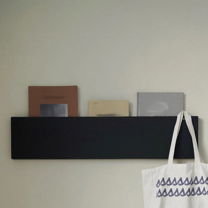 Libreria montata a parete moderna scaffale in metallo in metallo in nero