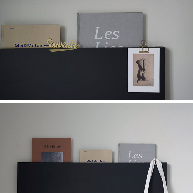 Libreria montata a parete moderna scaffale in metallo in metallo in nero