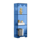 Contemporary Closed Back Standard Bookshelf Acrylic Bookcase for Study Room 15.7"L x 9.8"W x 45.7"H Blue Clearhalo 'Bookcases' 'furn' 'furn_bookcases' 'Furniture' 'Office Furniture' 6898047