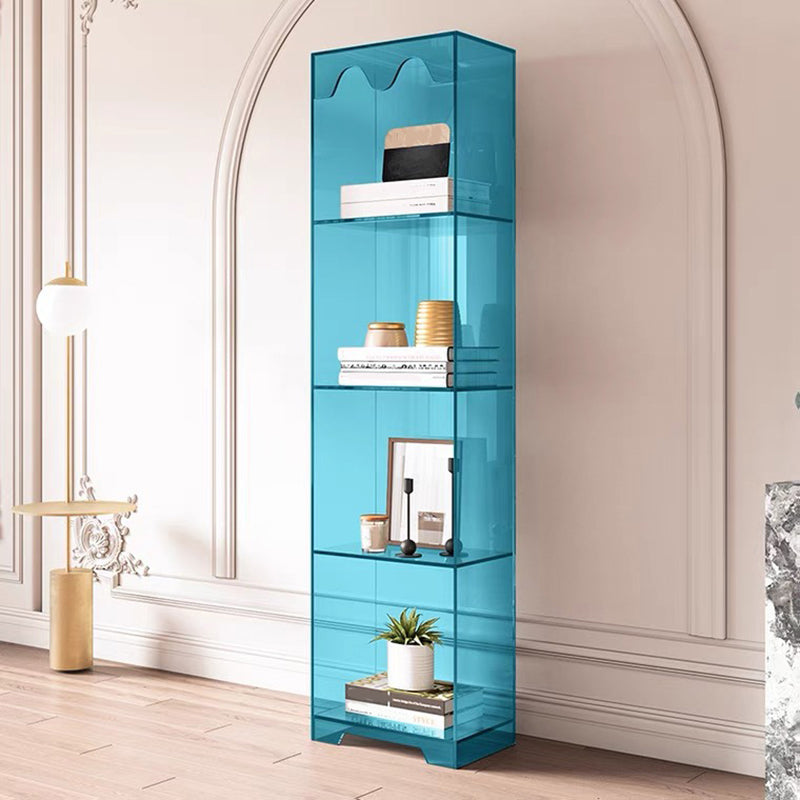 Contemporary Closed Back Standard Bookshelf Acrylic Bookcase for Study Room Clearhalo 'Bookcases' 'furn' 'furn_bookcases' 'Furniture' 'Office Furniture' 6898048