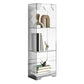 Contemporary Closed Back Standard Bookshelf Acrylic Bookcase for Study Room 15.7"L x 9.8"W x 45.7"H Clear Clearhalo 'Bookcases' 'furn' 'furn_bookcases' 'Furniture' 'Office Furniture' 6898052