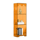 Contemporary Closed Back Standard Bookshelf Acrylic Bookcase for Study Room 15.7"L x 9.8"W x 45.7"H Orange Clearhalo 'Bookcases' 'furn' 'furn_bookcases' 'Furniture' 'Office Furniture' 6898056