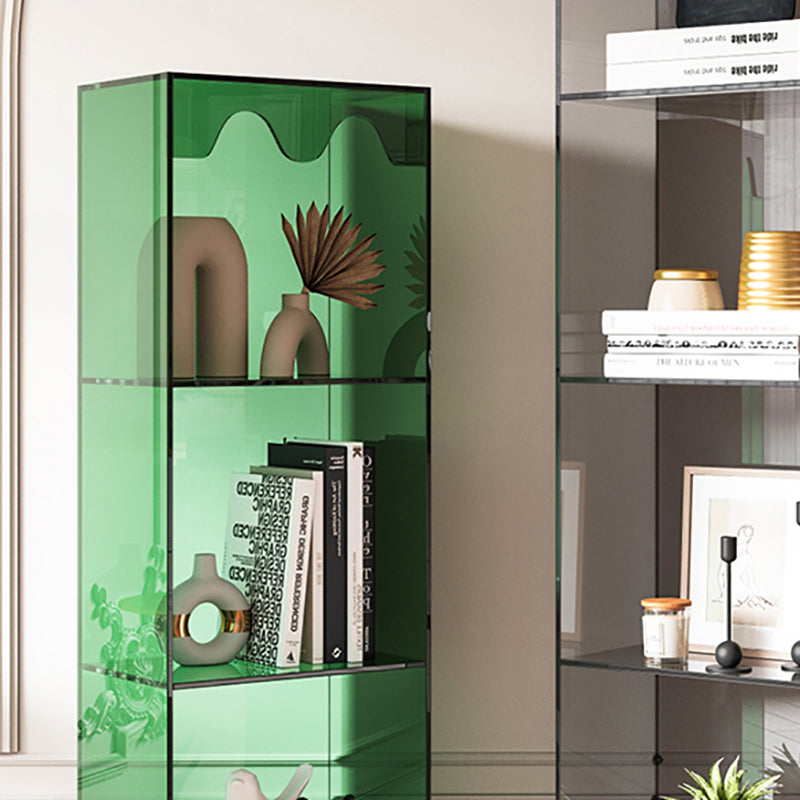 Contemporary Closed Back Standard Bookshelf Acrylic Bookcase for Study Room Clearhalo 'Bookcases' 'furn' 'furn_bookcases' 'Furniture' 'Office Furniture' 6898057
