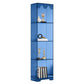 Contemporary Closed Back Standard Bookshelf Acrylic Bookcase for Study Room 41"L x 36"W x 31"H Blue Clearhalo 'Bookcases' 'furn' 'furn_bookcases' 'Furniture' 'Office Furniture' 6898059