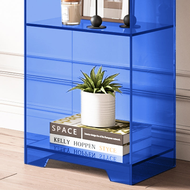 Contemporary Closed Back Standard Bookshelf Acrylic Bookcase for Study Room Clearhalo 'Bookcases' 'furn' 'furn_bookcases' 'Furniture' 'Office Furniture' 6898060