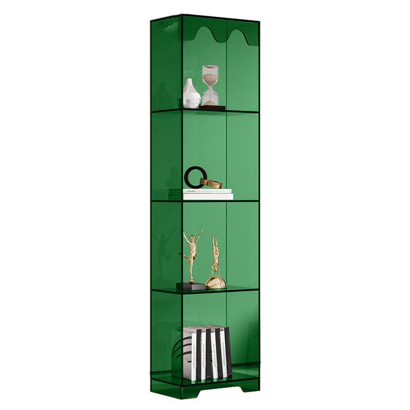 Contemporary Closed Back Standard Bookshelf Acrylic Bookcase for Study Room 41"L x 36"W x 31"H Green Clearhalo 'Bookcases' 'furn' 'furn_bookcases' 'Furniture' 'Office Furniture' 6898061