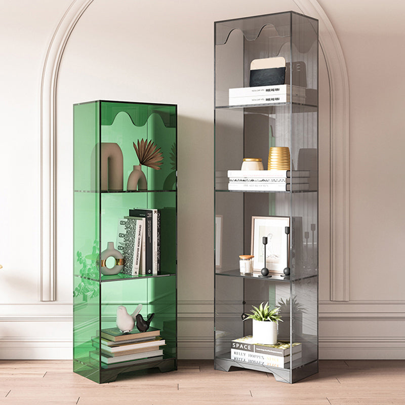 Contemporary Closed Back Standard Bookshelf Acrylic Bookcase for Study Room Clearhalo 'Bookcases' 'furn' 'furn_bookcases' 'Furniture' 'Office Furniture' 6898062