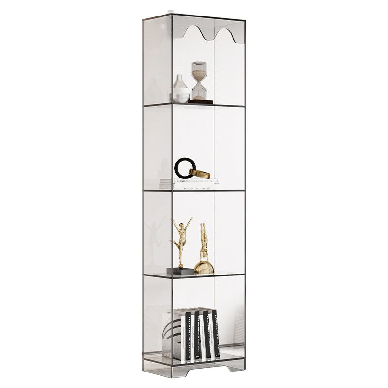 Contemporary Closed Back Standard Bookshelf Acrylic Bookcase for Study Room 41"L x 36"W x 31"H Clear Clearhalo 'Bookcases' 'furn' 'furn_bookcases' 'Furniture' 'Office Furniture' 6898063