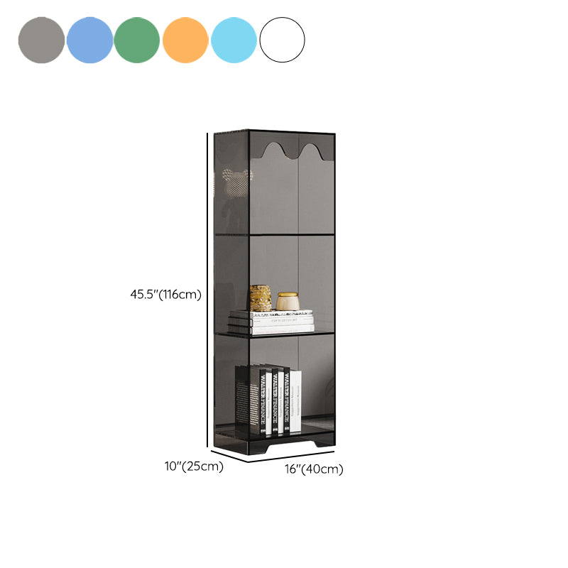 Contemporary Closed Back Standard Bookshelf Acrylic Bookcase for Study Room Clearhalo 'Bookcases' 'furn' 'furn_bookcases' 'Furniture' 'Office Furniture' 6898067