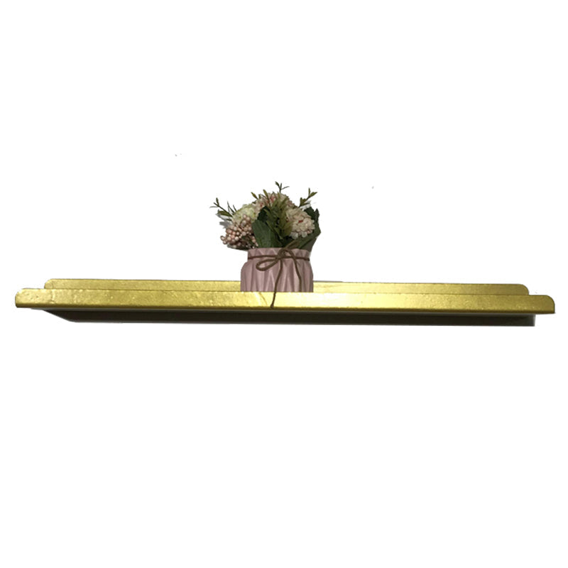 Floating Closed Back Bookshelf Metal Contemporary Bookcase with Shelf Gold Clearhalo 'Bookcases' 'furn' 'furn_bookcases' 'Furniture' 'Office Furniture' 6898103