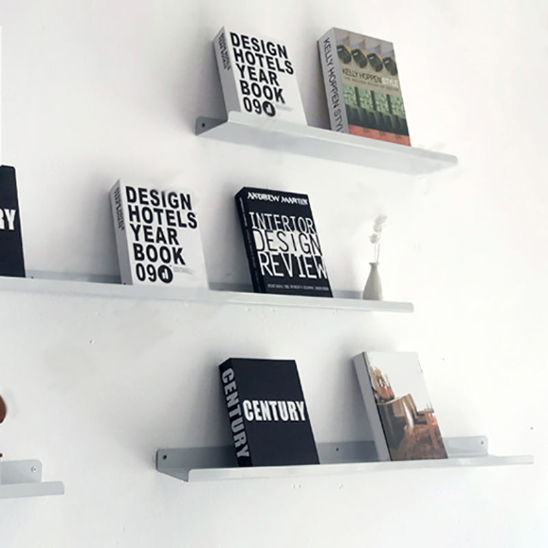 Floating Closed Back Bookshelf Metal Contemporary Bookcase with Shelf Clearhalo 'Bookcases' 'furn' 'furn_bookcases' 'Furniture' 'Office Furniture' 6898109