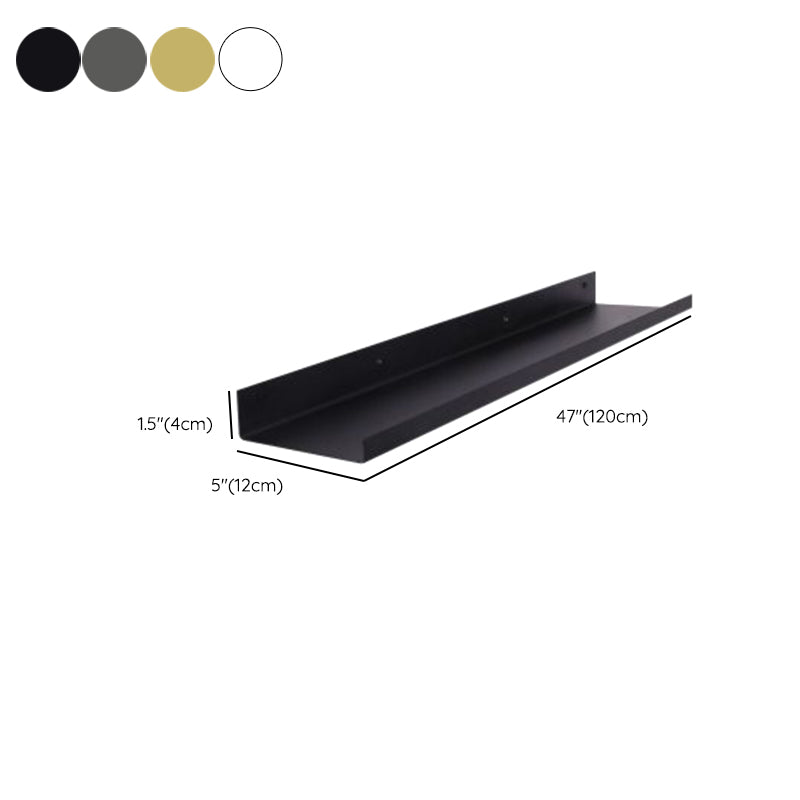 Floating Closed Back Bookshelf Metal Contemporary Bookcase with Shelf Clearhalo 'Bookcases' 'furn' 'furn_bookcases' 'Furniture' 'Office Furniture' 6898114