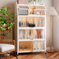 Glam Closed Back Standard Bookshelf Metal Bookcase for Study Room