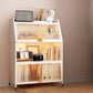 Glam Closed Back Standard Bookshelf Metal Bookcase for Study Room