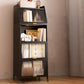 Glam Closed Back Standard Bookshelf Metal Bookcase for Study Room