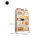 Glam Closed Back Standard Bookshelf Metal Bookcase for Study Room