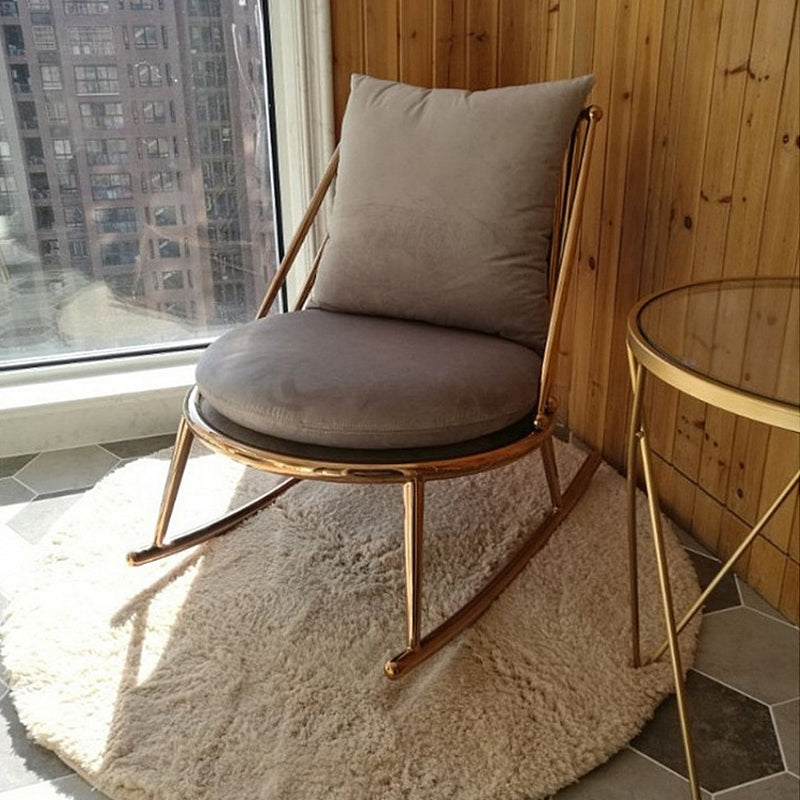 Chaise à bascule canapé intérieure glam chaise à bascule paresseuse avec coussin