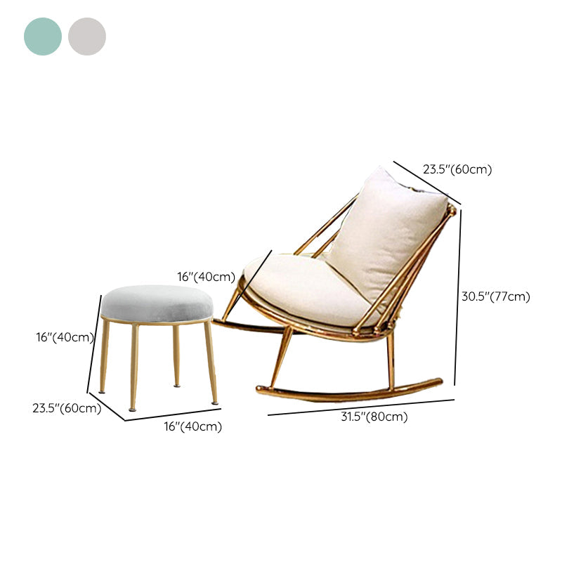 Chaise à bascule canapé intérieure glam chaise à bascule paresseuse avec coussin