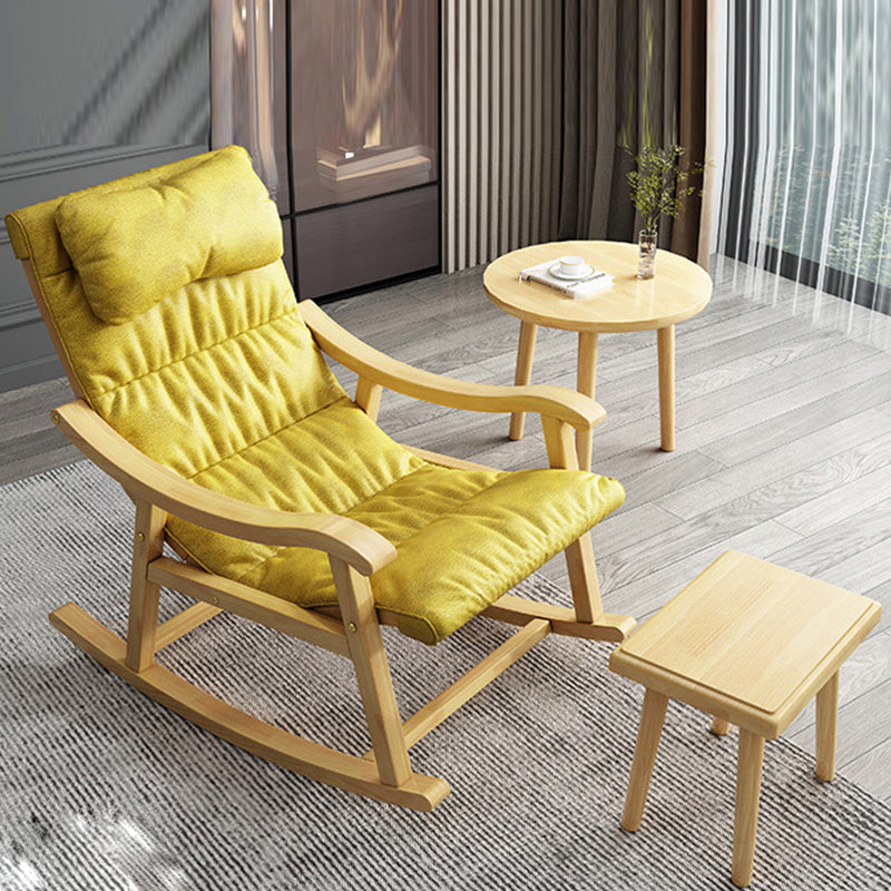 Base de madera de ocio mecedora para el hogar silla de sofá