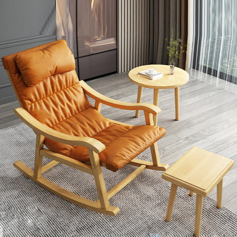 Base de madera de ocio mecedora para el hogar silla de sofá