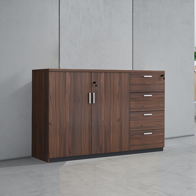 Traditional File Cabinet Wood Frame Key Lock Lateral Filing Cabinet for Office Clearhalo 'Filing Cabinets' 'filling_cabinets' 'furn' 'furn_filling_cabinets' 'Furniture' 'Office Furniture' 6898993