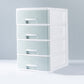 Contemporary File Cabinet Plastic Vertical Filing Cabinet with Drawers for Home Office 9.8"L x 13.4"W x 16.5"H Green Clearhalo 'Filing Cabinets' 'filling_cabinets' 'furn' 'furn_filling_cabinets' 'Furniture' 'Office Furniture' 6899051