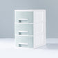 Contemporary File Cabinet Plastic Vertical Filing Cabinet with Drawers for Home Office 6.7"L x 9.4"W x 11.8"H Green Clearhalo 'Filing Cabinets' 'filling_cabinets' 'furn' 'furn_filling_cabinets' 'Furniture' 'Office Furniture' 6899054