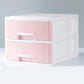 Contemporary File Cabinet Plastic Vertical Filing Cabinet with Drawers for Home Office 9.8"L x 13.4"W x 8.7"H Pink Clearhalo 'Filing Cabinets' 'filling_cabinets' 'furn' 'furn_filling_cabinets' 'Furniture' 'Office Furniture' 6899064