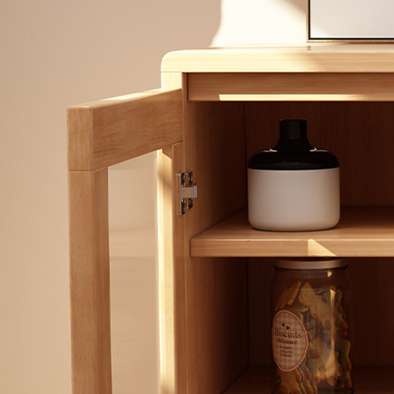 Moderna display mobile a buffet in legno in gomma con cassetti per sala da pranzo