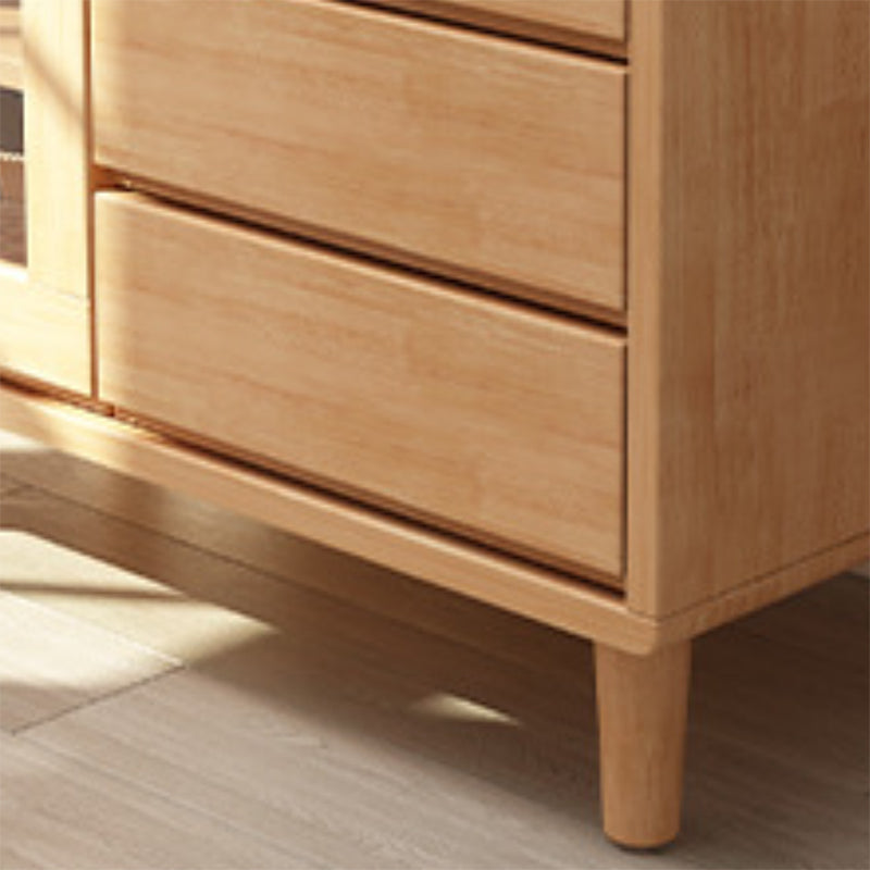 Moderna display mobile a buffet in legno in gomma con cassetti per sala da pranzo